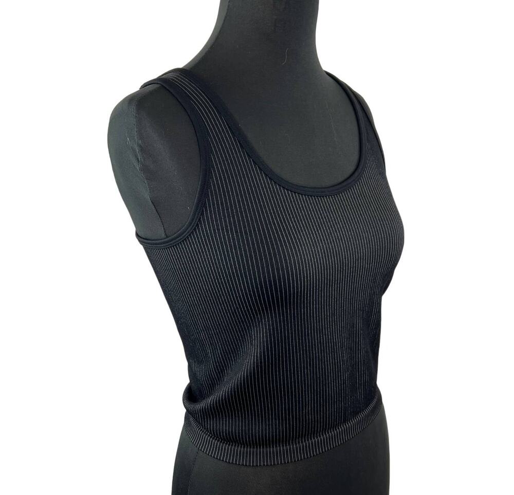 Offline Dark Gray Stripe Scoop Neck Sleeveless Pullover Knit Tank Top Size L
